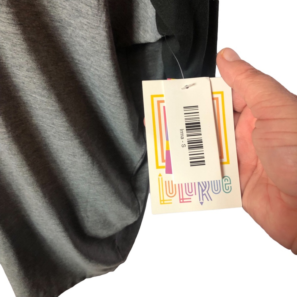 Lularoe Gray Irma T-Shirt NWT size Small - Picture 2 of 10